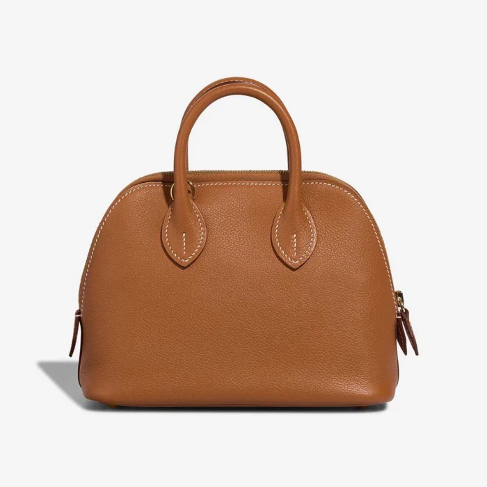 Best Replica Hermès Mini Bolide Evercolor Gold GHW - Replica Handbags - Image 2