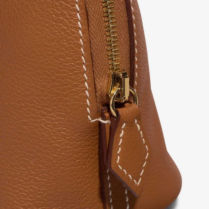 Best Replica Hermès Mini Bolide Evercolor Gold GHW - Replica Handbags - Image 6