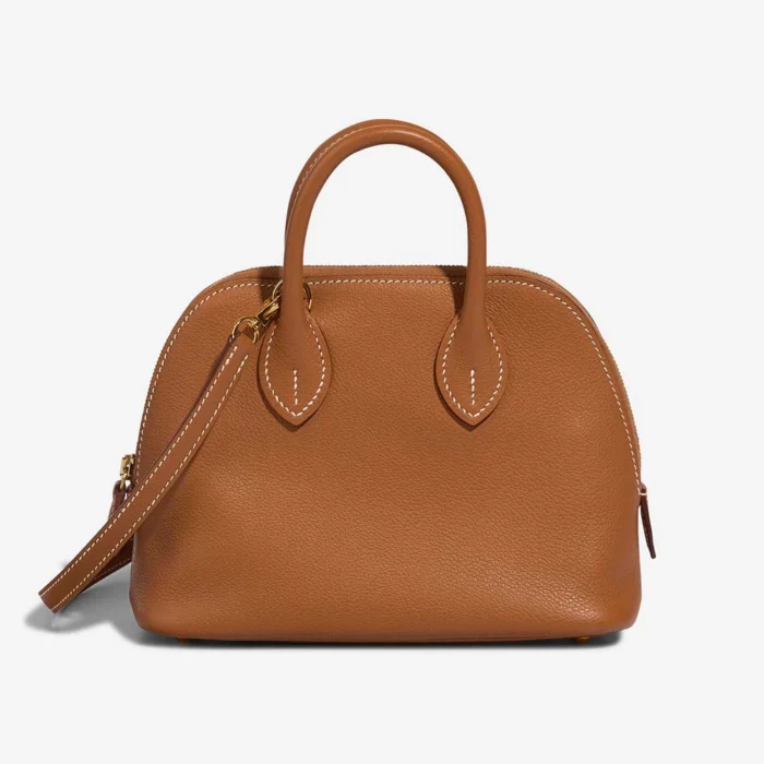 Best Replica Hermès Mini Bolide Evercolor Gold GHW - Replica Handbags