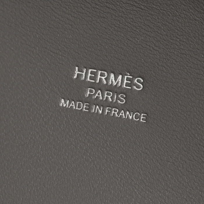 Best Replica Hermès Mini Bolide Evercolor Gris Meyer/Beton PHW - Replica Handbags - Image 2