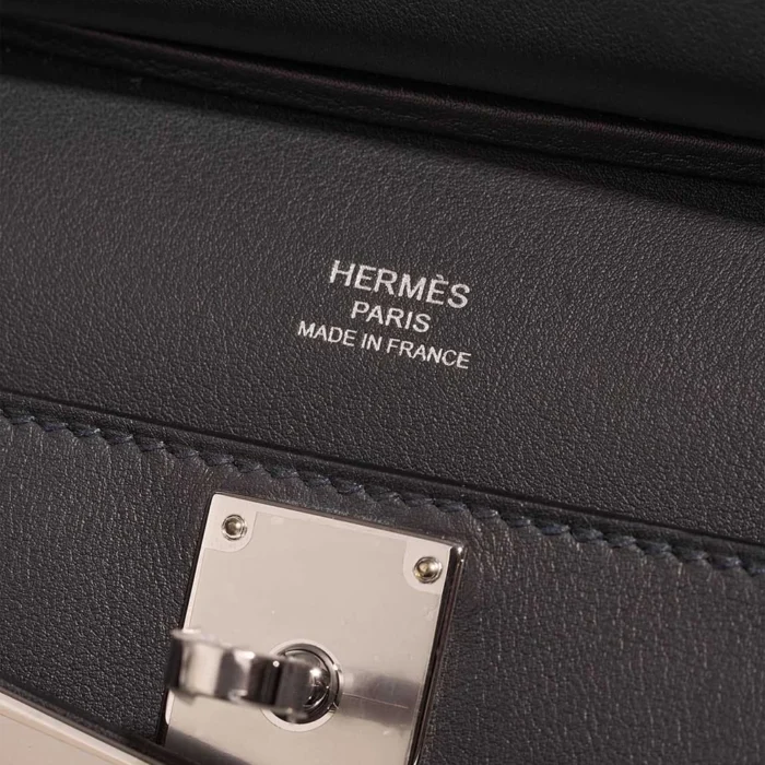 Best Replica Hermès Mini Jypsiere Evercolor Caban PHW - Replica Handbags - Image 2