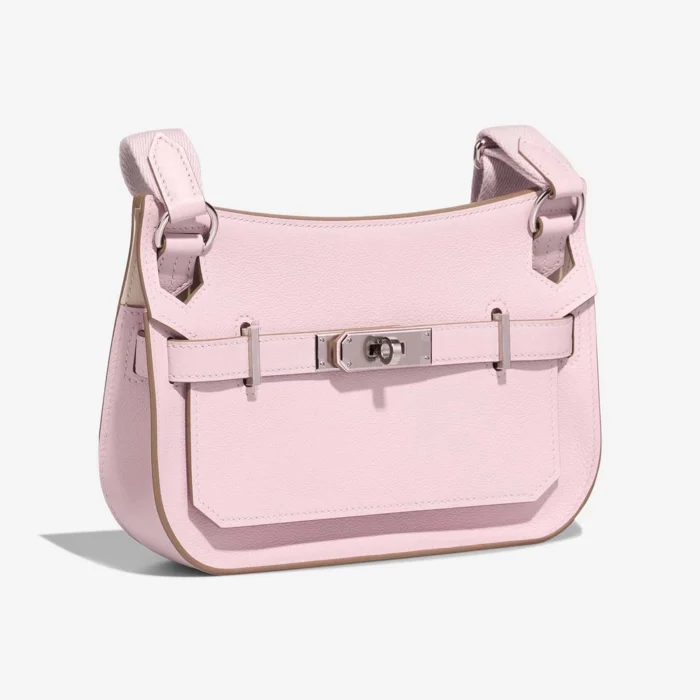 Best Replica Hermès Mini Jypsiere Evercolor Mauve Pale/Nata PHW - Replica Handbags - Image 5