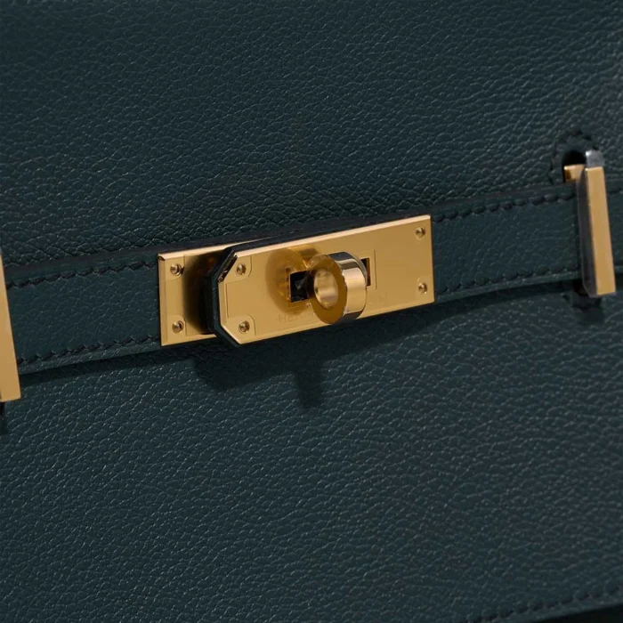 Best Replica Hermès Mini Jypsiere Evercolor Vert Cypres/Vert Rousseau GHW - Replica Handbags - Image 7