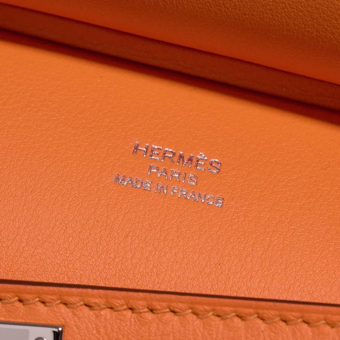 Best Replica Hermès Mini Jypsiere Swift Orange H PHW - Replica Handbags - Image 2