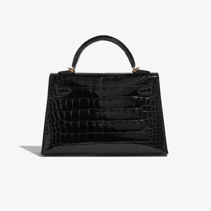 Best Replica Hermès Mini Kelly Alligator Black GHW - Replica Handbags - Image 2