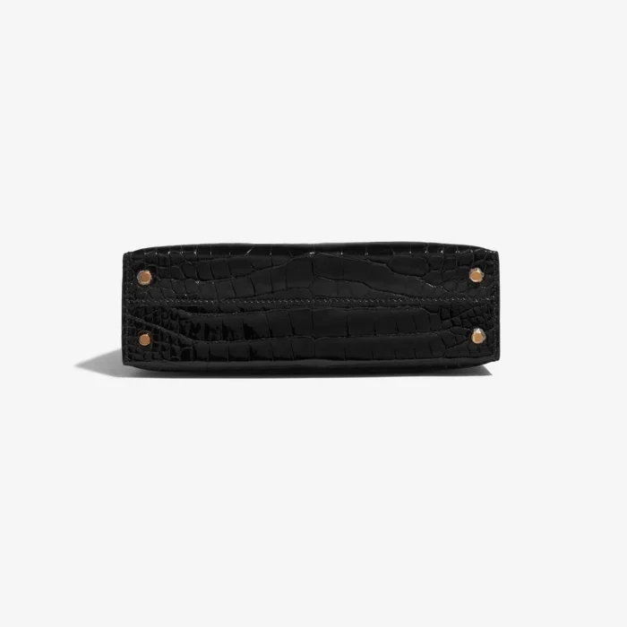 Best Replica Hermès Mini Kelly Alligator Black GHW - Replica Handbags - Image 3