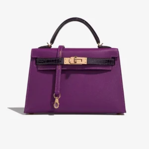 Best Replica Hermès Mini Kelly - Amethyst/Anemone PBHW