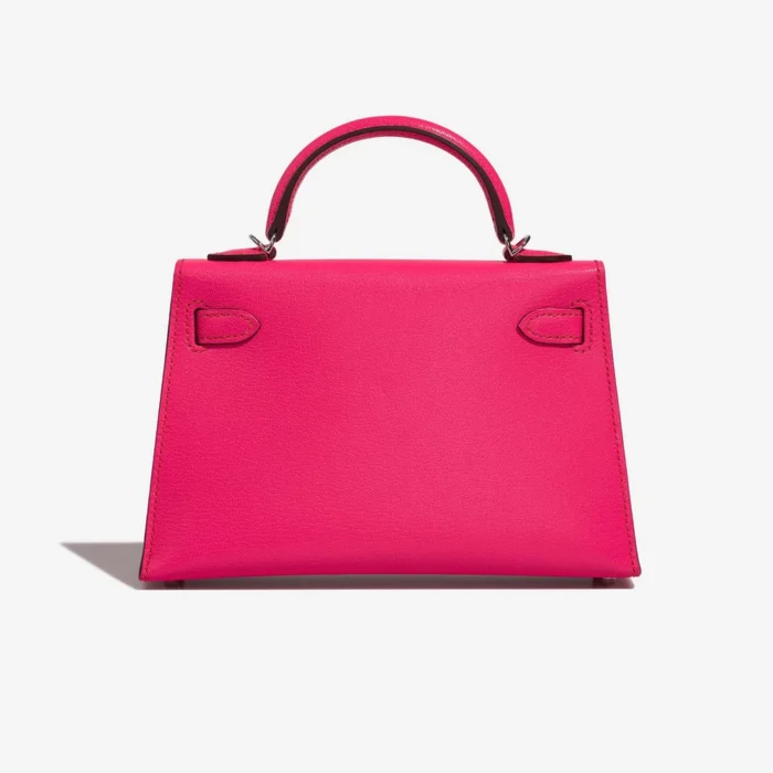 Best Replica Hermès Mini Kelly Chevre Chamkila Rose Pop/Framboise PHW - Replica Handbags - Image 2