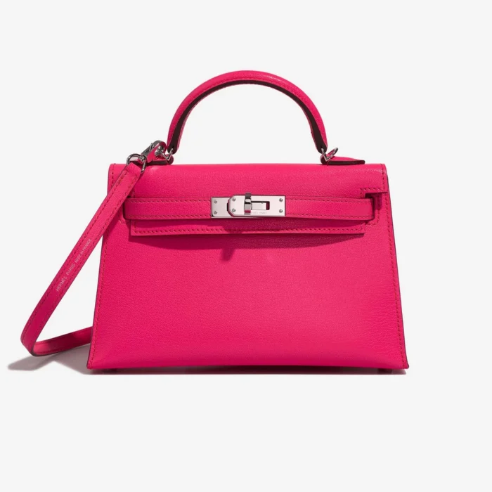 Best Replica Hermès Mini Kelly Chevre Rose Pop PHW