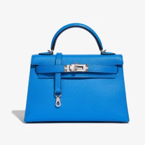 Best Replica Hermès Mini Kelly Chèvre Mysore Blue Hydra PHW