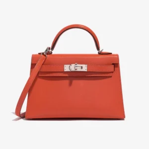 Best Replica Hermès Mini Kelly Chevre Mysore Capucine PHW