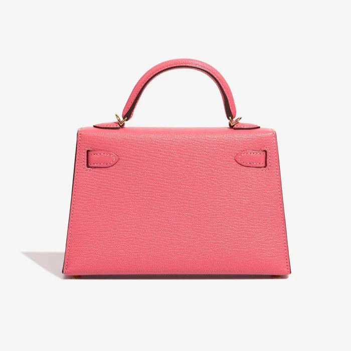 Best Replica Hermès Mini Kelly Chevre Mysore Rose Azalee GHW - Replica Handbags - Image 2