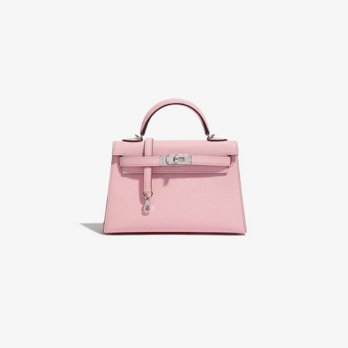 Best Replica Hermès Mini Kelly Chèvre Mysore Rose Sakura PHW