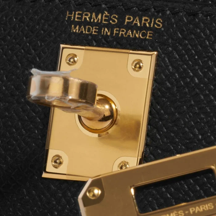Best Replica Hermès Mini Kelly Epsom Black GHW - Replica Handbags - Image 6