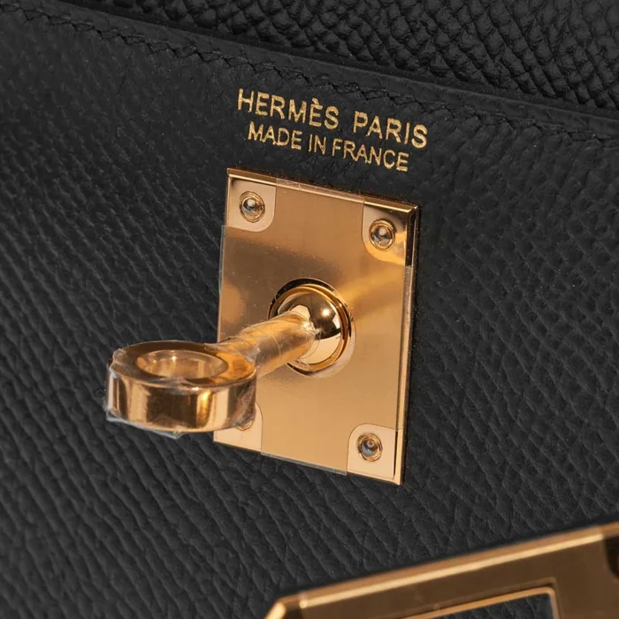 Best Replica Hermès Mini Kelly Epsom Black GHW - Replica Handbags - Image 6