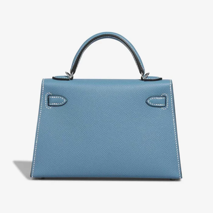 Best Replica Hermès Mini Kelly Epsom Bleu Jean PHW - Replica Handbags - Image 2