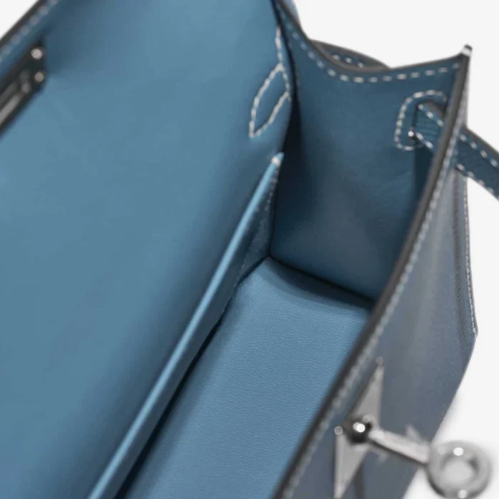 Best Replica Hermès Mini Kelly Epsom Bleu Jean PHW - Replica Handbags - Image 5