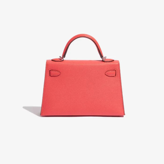 Best Replica Hermès Mini Kelly Epsom Limited Edition Verso Rose Jaipur/Rouge Vif PHW - Replica Handbags - Image 2