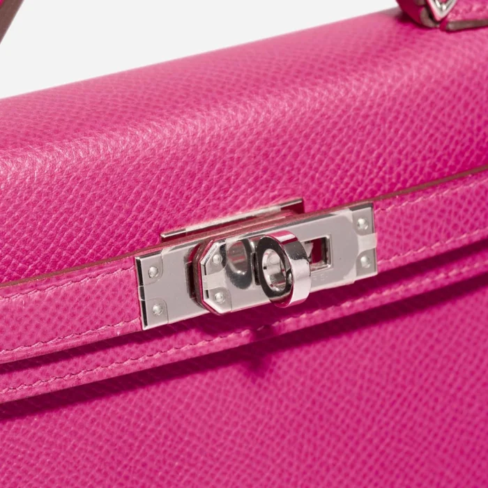 Best Replica Hermès Mini Kelly Epsom Rose Pourpre PHW - Replica Handbags - Image 6