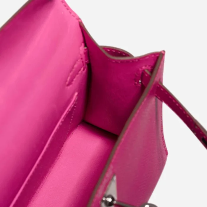 Best Replica Hermès Mini Kelly Epsom Rose Pourpre PHW - Replica Handbags - Image 5