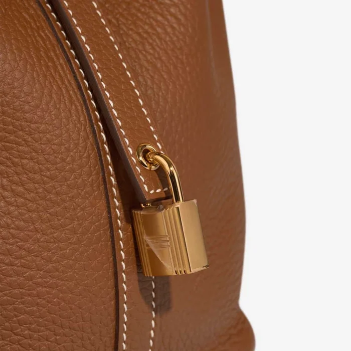 Best Replica Hermès Picotin 18 Clemence Gold GHW - Replica Handbags - Image 6