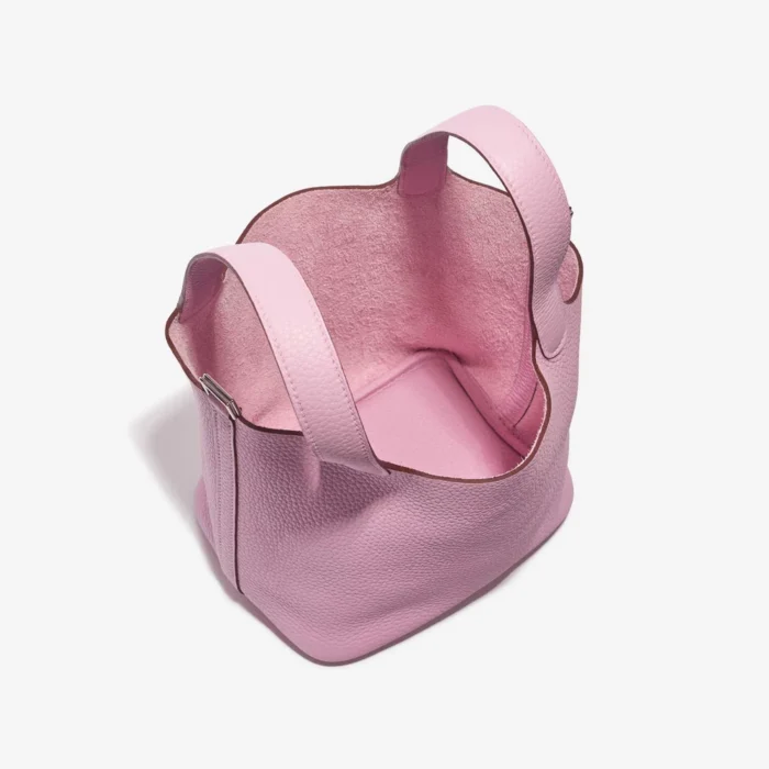 Best Replica Hermès Picotin 18 Clemence Mauve Sylvestre PHW - Replica Handbags - Image 5