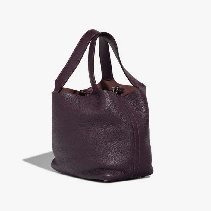 Best Replica Hermès Picotin 18 Clemence Raisin PHW - Replica Handbags - Image 7