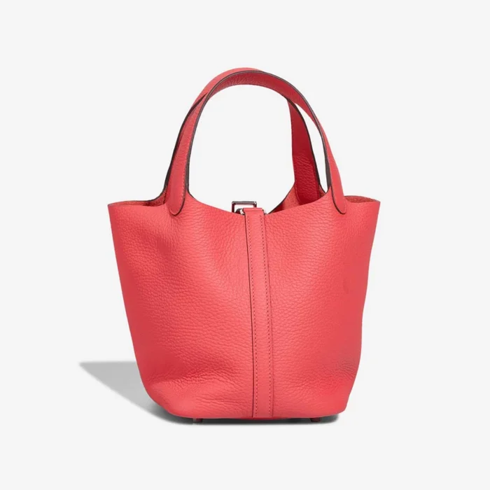 Best Replica Hermès Picotin 18 Clemence Rose Texas PHW - Replica Handbags - Image 3