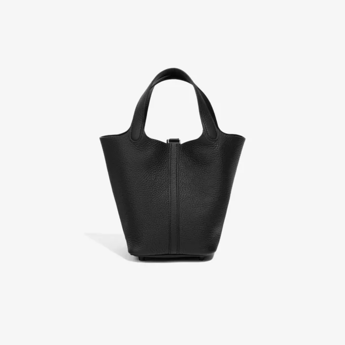 Best Replica Hermès Picotin 18 Clemence So Black RHW - Replica Handbags - Image 2