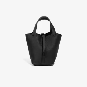 Best Replica Hermès Picotin 18 Clemence So Black RHW | Direct Luxury