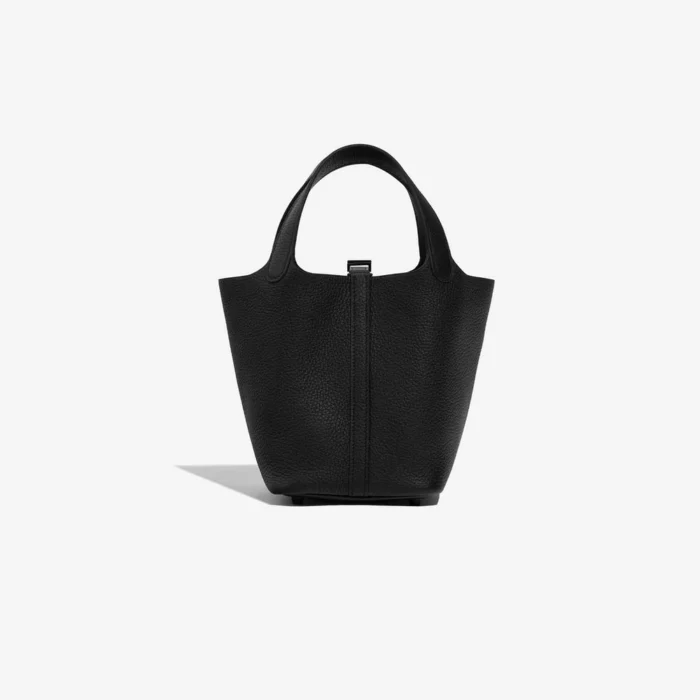 Best Replica Hermès Picotin 18 Taurillon Clemence Black RHW - Replica Handbags - Image 2