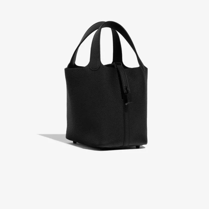 Best Replica Hermès Picotin 18 Taurillon Clemence Black RHW - Replica Handbags - Image 4