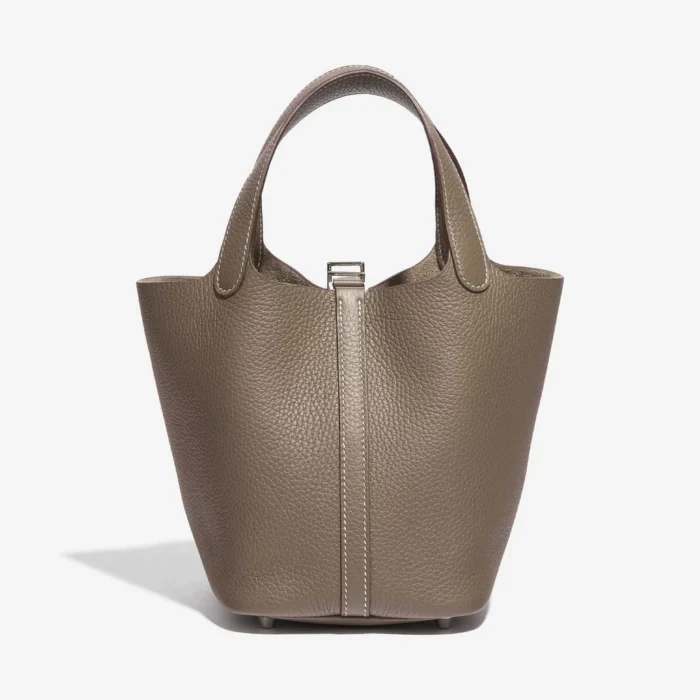 Best Replica Hermès Picotin 18 Taurillon Clemence Etoupe PHW - Replica Handbags - Image 2