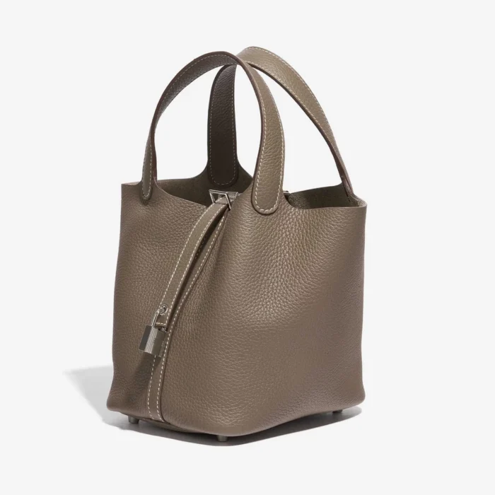 Best Replica Hermès Picotin 18 Taurillon Clemence Etoupe PHW - Replica Handbags - Image 4