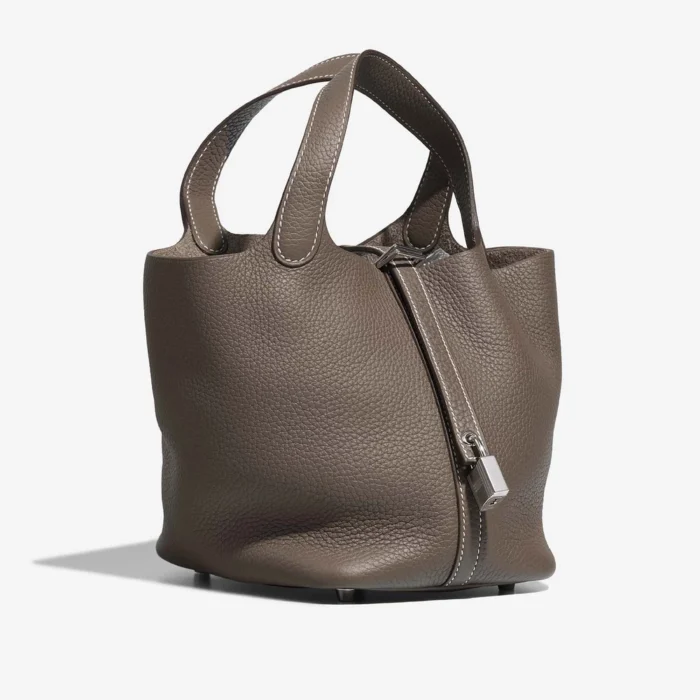 Best Replica Hermès Picotin 18 Taurillon Clemence Etoupe PHW - Replica Handbags - Image 5