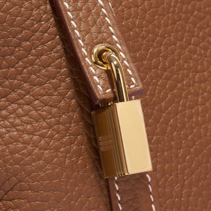 Best Replica Hermès Picotin 18 Taurillon Clemence Gold GHW - Replica Handbags - Image 7