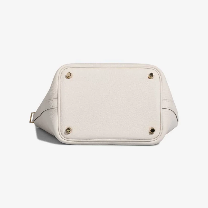 Best Replica Hermès Picotin 18 Taurillon Clemence Gris Pale GHW - Replica Handbags - Image 4