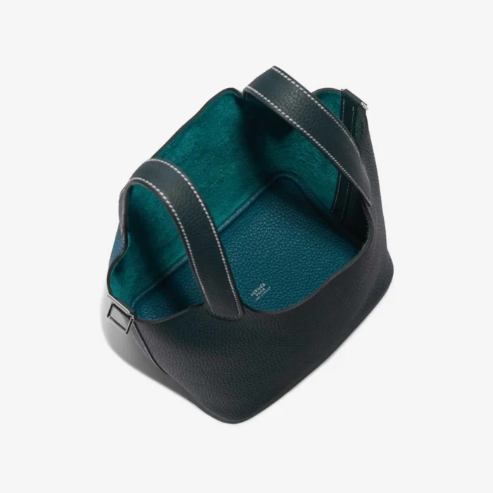 Best Replica Hermès Picotin 18 Taurillon Clemence Vert Cypress/Vert Bosphore PHW - Replica Handbags - Image 5