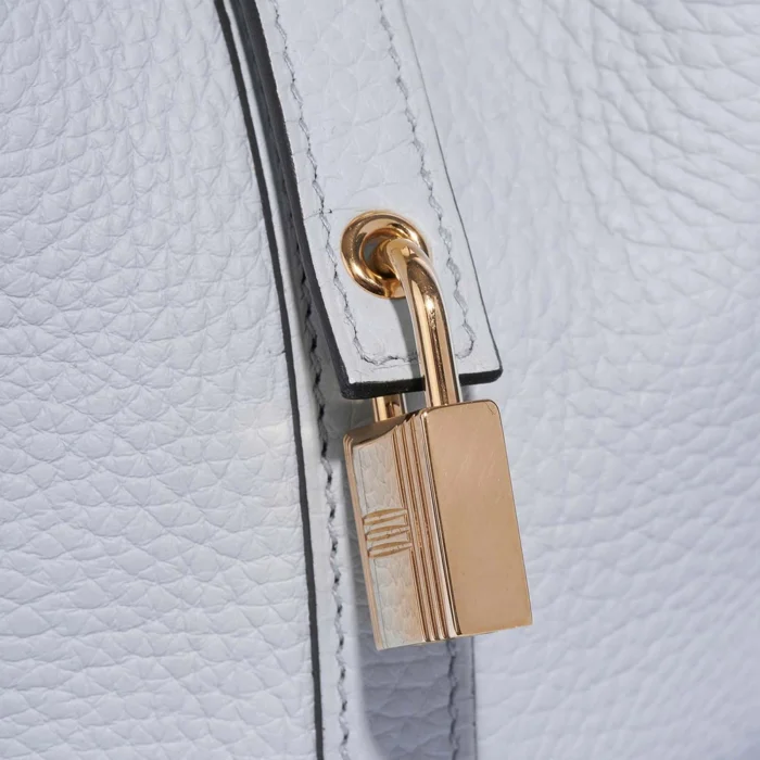 Best Replica Hermès Picotin 22 Taurillon Clemence Blue Pale GHW - Replica Handbags - Image 6