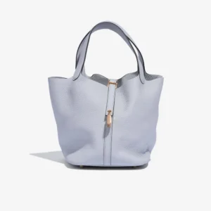 Best Replica Hermès Picotin 22 Clemence Blue Pale GHW
