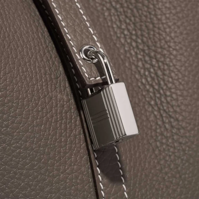 Best Replica Hermès Picotin 22 Taurillon Clemence Etoupe PHW - Replica Handbags - Image 7