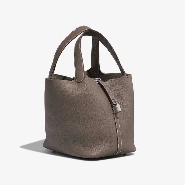 Best Replica Hermès Picotin 22 Taurillon Clemence Etoupe PHW - Replica Handbags - Image 5