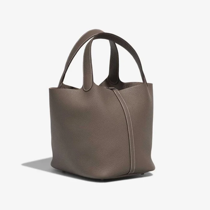 Best Replica Hermès Picotin 22 Taurillon Clemence Etoupe PHW - Replica Handbags - Image 6