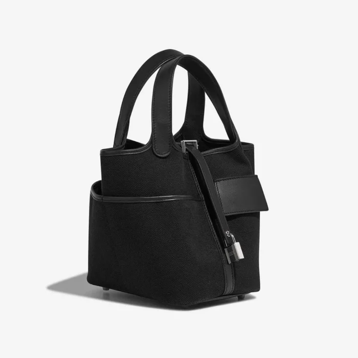 Best Replica Hermès Picotin Cargo 18 Toile Goeland/Swift Black PHW - Replica Handbags - Image 5