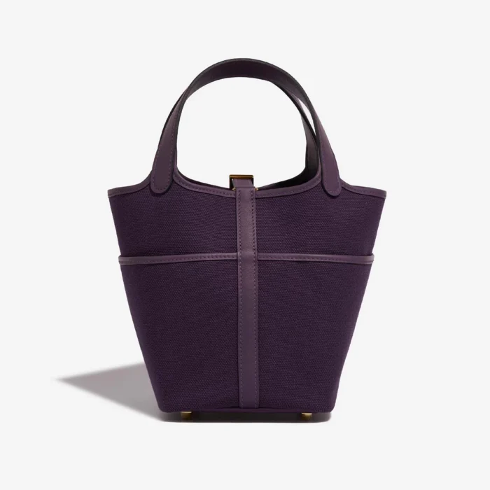 Best Replica Hermès Picotin Cargo 18 Toile Goeland/Swift Raisin/Cassis GHW - Replica Handbags - Image 3