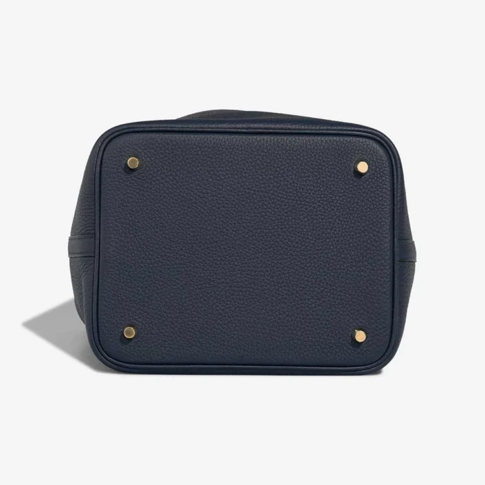 Best Replica Hermès Picotin Touch 22 Taurillon Clemence/Alligator Mississippiensis Bleu Nuit/Bleu Marine GHW - Replica Handbags - Image 4
