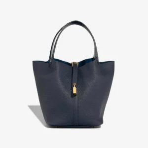 Best Replica Hermès Picotin Touch 22 Taurillon Clemence/Alligator Mississippiensis Bleu Nuit/Bleu Marine GHW - Replica Handbags