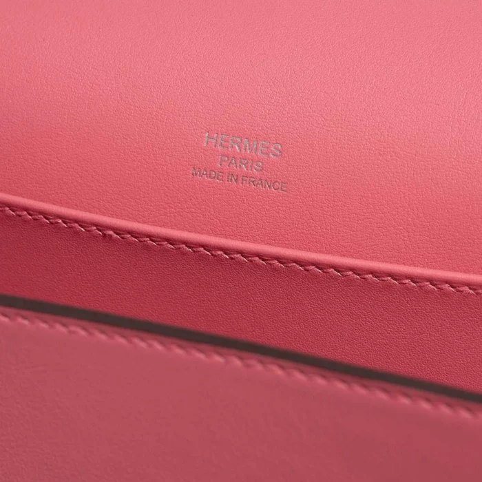 Best Replica Hermès Roulis 18 Swift Rose Azalee PHW - Replica Handbags - Image 2