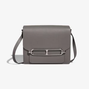 Best Replica Hermès Roulis 23 Clemence Gris Meyer PHW - Replica Handbags