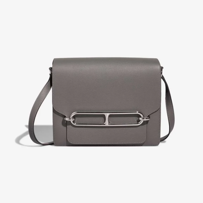 Best Replica Hermès Roulis 23 Clemence Gris Meyer PHW - Replica Handbags